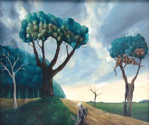 Jan van Wel - Landschap te Laren verkocht voor € 170!