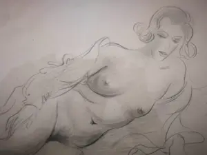 Dick van Luijn - Naakt. Liggende vrouw. kopen? Bied vanaf 199!