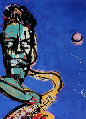 Herman Brood - Zeefdruk: Het bandje (de saxofonist) - 1990 kopen? Bied vanaf 395!