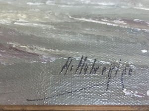 Henriette Hubregtse-Lanzing - Haven van Rotterdam, groot olieverfschilderij kopen? Bied vanaf 150!