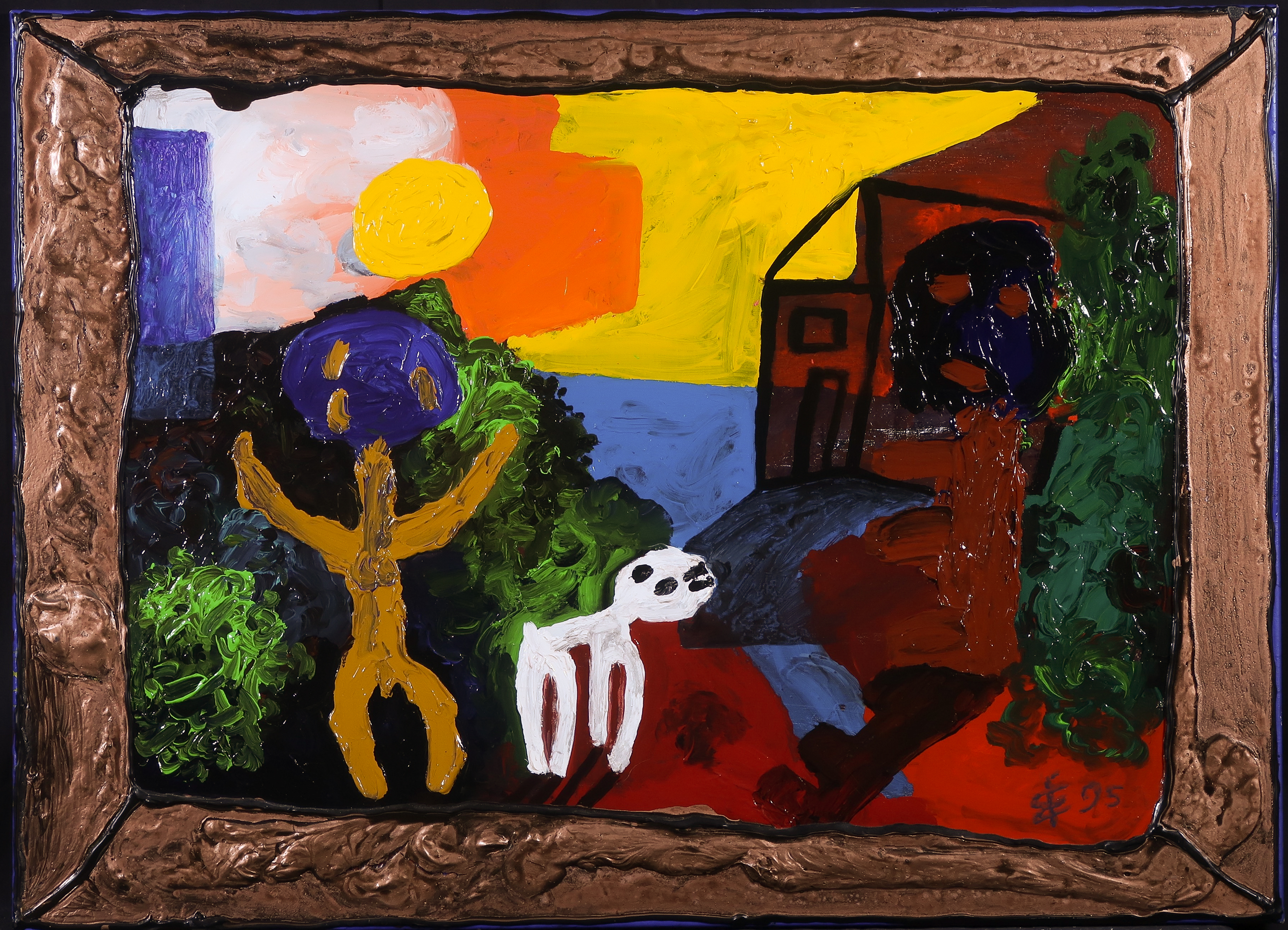 Albert Niemeyer - Acryl op doek, Romantisch wild kopen? Bied vanaf 400!