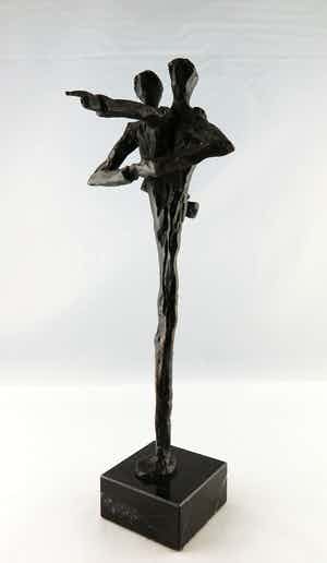 Brons (Onbekend) - Brons, Wijzend paar verkocht voor € 35!