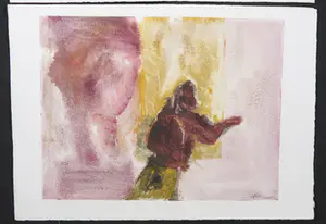 Luis Filcer - Drie unieke werken op papier (monotype), Staand figuur kopen? Bied vanaf 1!