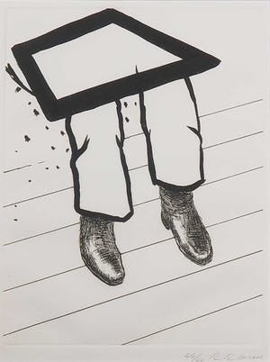 Roger Raveel - Ets uit de map Op bezoek bij Roger Raveel - Ingelijst kopen? Bied vanaf 500!