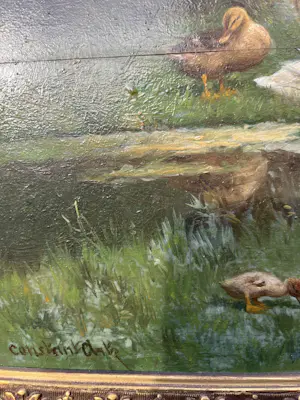 Constant Artz - Watergezicht met eendjes kopen? Bied vanaf 1200!