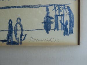 Herman Berserik - (1921-2002) Potloodtekening - studie Scheveningen kopen? Bied vanaf 125!