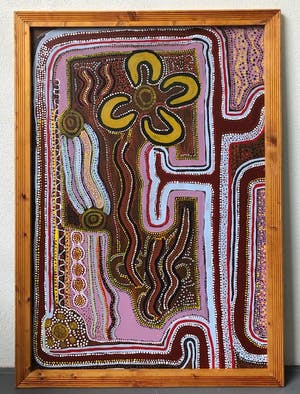 Niet of onleesbaar gesigneerd - Aboriginal Dot Art schilderij kopen? Bied vanaf 1!