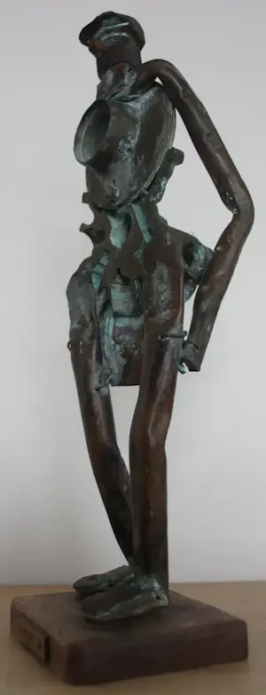 Dumont - Metalen scupltuur: abstract mensfiguur - 1998 kopen? Bied vanaf 199!