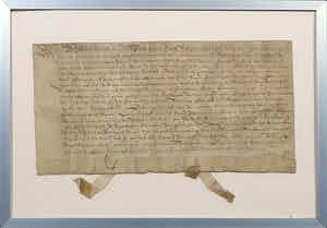 Niet of onleesbaar gesigneerd - Kaligrafische handgeschreven brief uit Duitsland - Ingelijst verkocht voor € 50!