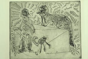 Lucebert - Twee mensen in gesprek - Ets uit kleine oplage kopen? Bied vanaf 325!