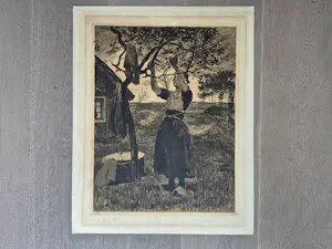 Willem Witsen - Ets E/A - vrouw bij appelboom, gesigneerd r.o. kopen? Bied vanaf 225!