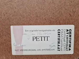 Jan Montyn - Handgedrukte zeer kleine oplage (20) kleuren reliëf Ets -2002- galerie Petit kopen? Bied vanaf 70!