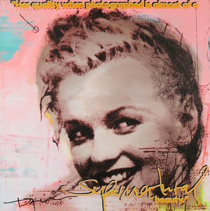 Jorg Doring - Gemengde techniek op doek, Marilyn Monroe kopen? Bied vanaf 60!
