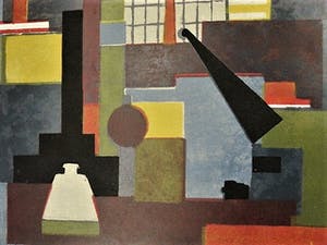 Wim Motz - Lithografie "Haven Rotterdam met tanker" en unica (8ex) Houtsnede "stilleven" kopen? Bied vanaf 45!