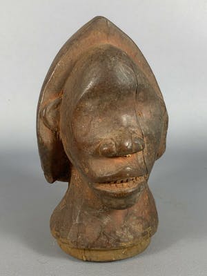 Fang - 200438 - Tribal used African head from the Fang - Gabon. kopen? Bied vanaf 25!