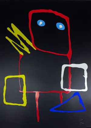 Theos - Zeefdruk, Lot van 4 abstracte figuren kaufen? Bieten Sie von 70!