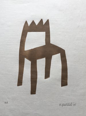 Klaas Gubbels - houtdruk 'Koningsstoel ’ - 2006 - oplage EA kopen? Bied vanaf 350!