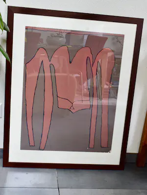 Klaas Gubbels - Zeefdruk Nr. 33 - Niet normale tafel zeefdruk - Geheel nieuw ingelijst kopen? Bied vanaf 365!