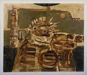 Jack Harden - Gemengde techniek op board, Zonder titel - Ingelijst kopen? Bied vanaf 60!