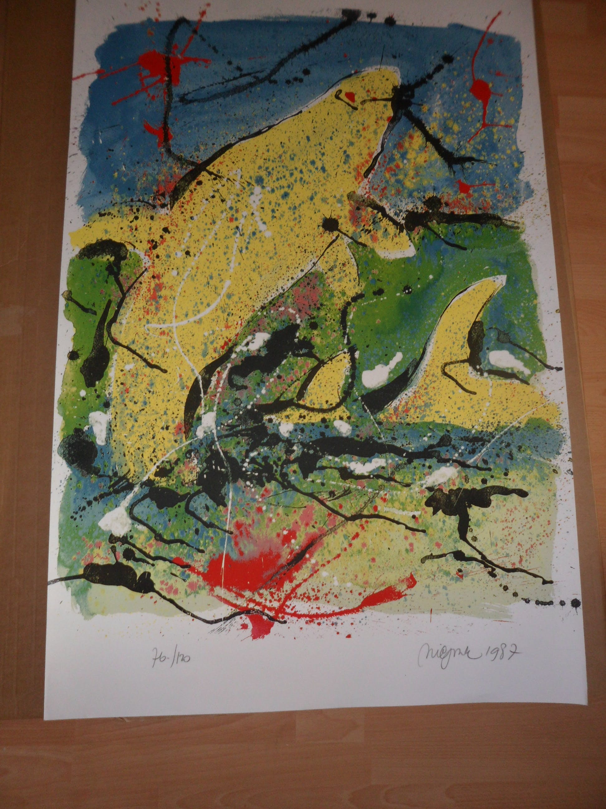 Nic Jonk - Zeefdruk, "Pacific Ocean 1" . kopen? Bied vanaf 80!