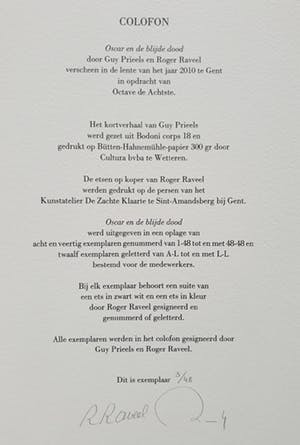 Roger Raveel - Oscar en de blijde dood, complete uitgave met 3 etsen kopen? Bied vanaf 750!