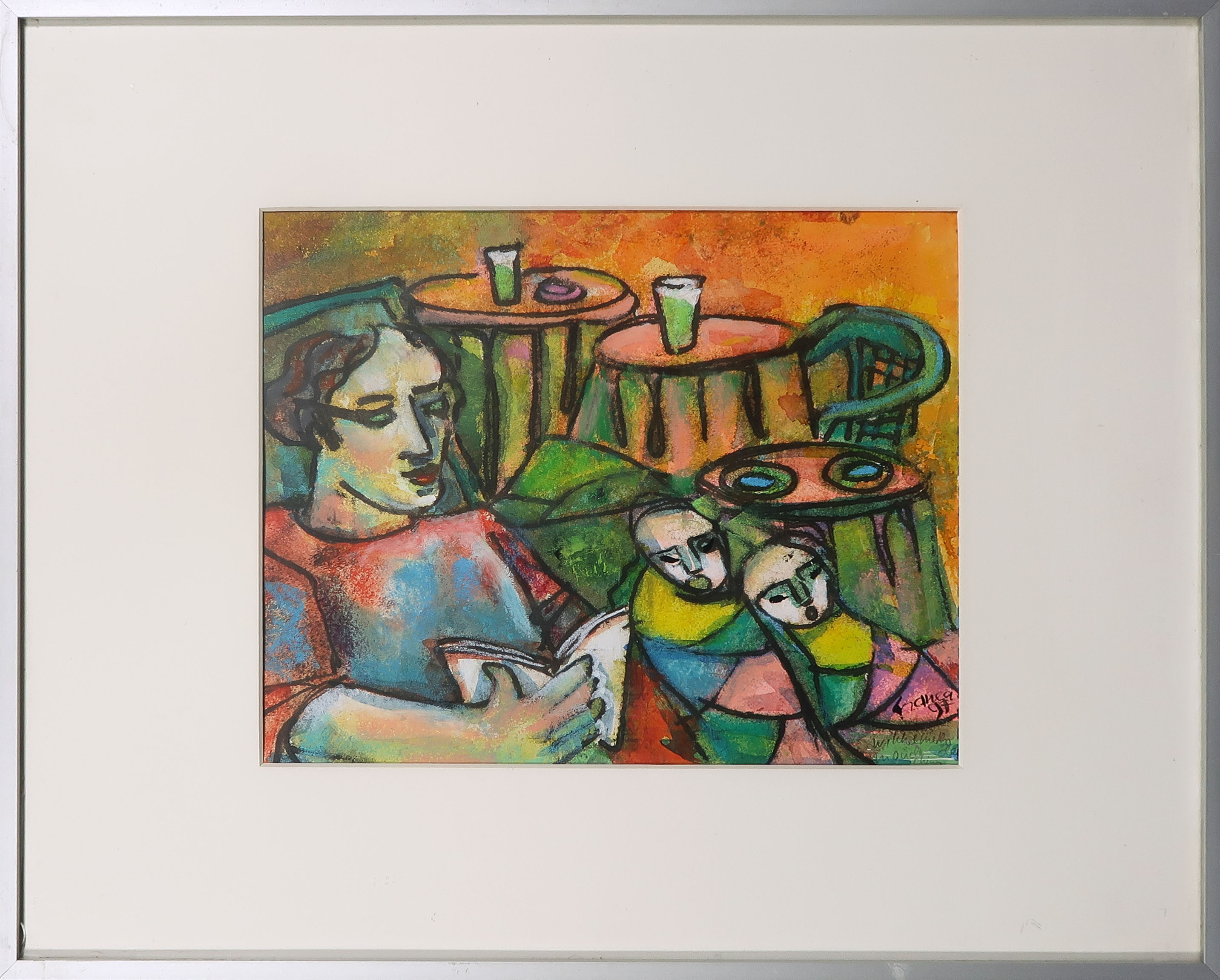 Franca Muller Jabusch - Gemengde techniek, o.a. krijt, Wikkelmethodes in het oude China - Ingelijst kopen? Bied vanaf 35!