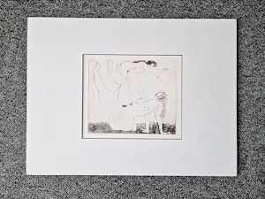 Theo Beerendonk - 1969 - erotische potlood tekening "vrouwen met ballen" gesigneerd kopen? Bied vanaf 67!