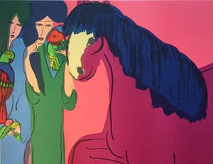 Walasse Ting - litho ‘Red Horse’ - 1981 kopen? Bied vanaf 395!