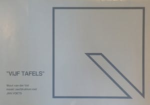 Jan Voets - Vijf tafels - 5 zeefdrukken in map kopen? Bied vanaf 50!