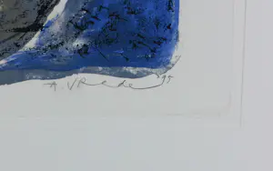 Anton Vrede - Zeefdruk, Zonder titel - Ingelijst kopen? Bied vanaf 60!