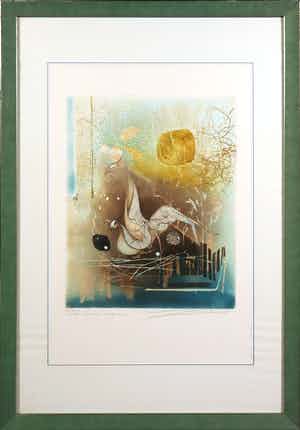 Renee Lubarow - Kleurenets, Les derniers seigneurs - Ingelijst verkocht voor € 50!