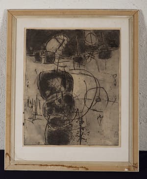 Cees Kortlang - Mens in de leegte - 1964 - ets op papier - BKR Amsterdam kopen? Bied vanaf 20!