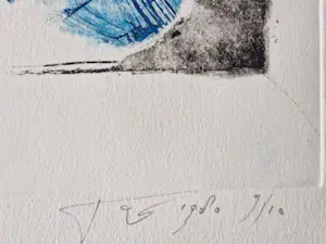 Piet Warffemius - in zeer kleine oplage (10) gemaakte handgekleurde Ets & Aquatint - potloodges. kopen? Bied vanaf 44!