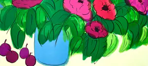 Walasse Ting - Vase with flowers - gesigneerd kopen? Bied vanaf 725!