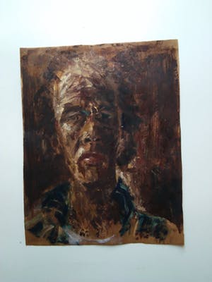 Niet of onleesbaar gesigneerd - Portret circa 1990. kopen? Bied vanaf 10!