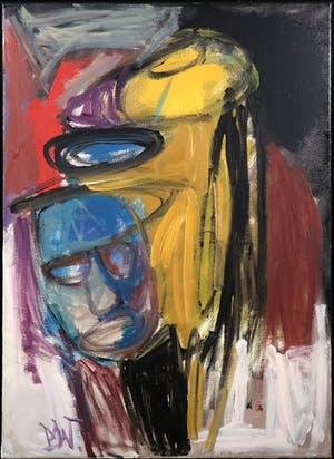 Martin van Wordragen - Olieverf op doek, Rimboe-tafereel - Ingelijst kopen? Bied vanaf 300!