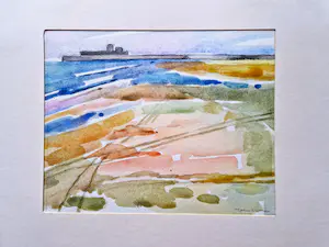 Tilly Krone - Omstreeks 1970 impressionistisch geschilderde Aquarel "IJmuiden" gesigneerd kopen? Bied vanaf 46!