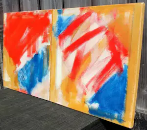 Adine Engelman - 2x olieverf op doek - 1987 kopen? Bied vanaf 299!