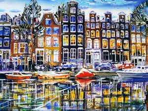 Elena Polyakova - Amsterdamse gracht in de winter verkocht voor € 65!