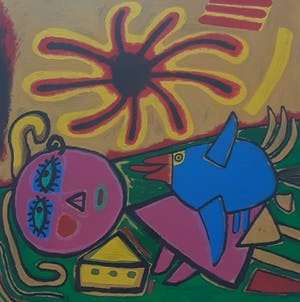 Corneille - " L 'Oiseau Bleu, Grand Soleil " E.A. exemplaar ( groot) kopen? Bied vanaf 410!