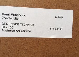 Hans Vanhorck - abstract - acryl op geprepareerd papier, ingelijst kopen? Bied vanaf 1!