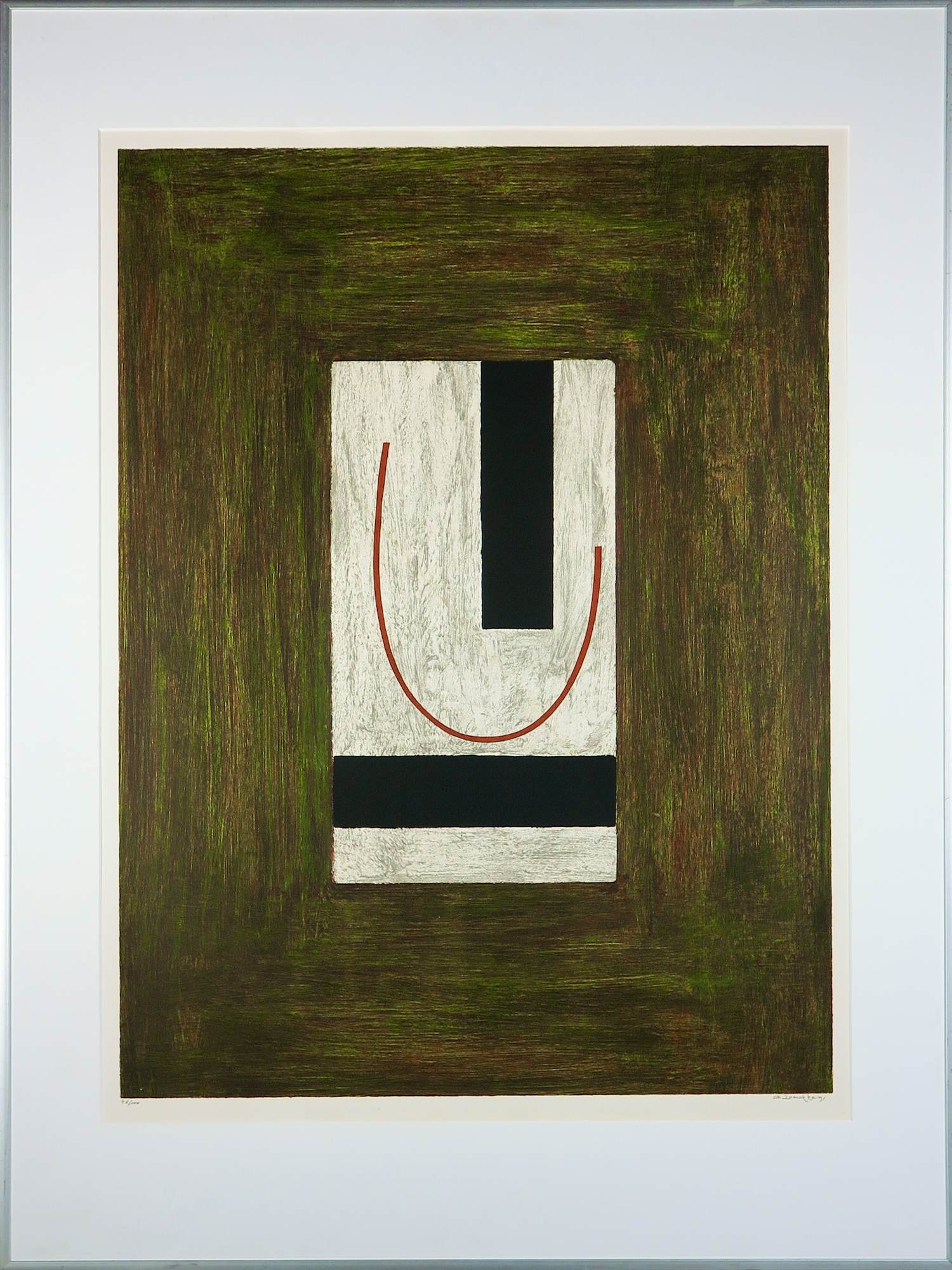 Bert Loerakker - Zeefdruk op papier, Zonder titel - Ingelijst kopen? Bied vanaf 75!