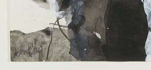 Bert van Zelm - Gouache, Liggend naakt - Ingelijst kopen? Bied vanaf 40!