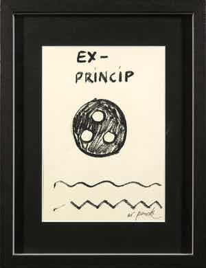 A.R. Penck - Zeldzame, handgesigneerde litho, Ex-Princip verkocht voor € 1!