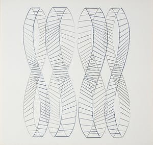 Wybrand Ganzevoort - Handgesigneerde zeefdruk: Geometrische Compositie kopen? Bied vanaf 18!