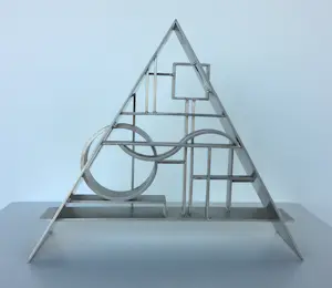 Margot Zanstra - Roestvrij stalen sculptuur, Zonder titel / Geometrische vorm kopen? Bied vanaf 150!