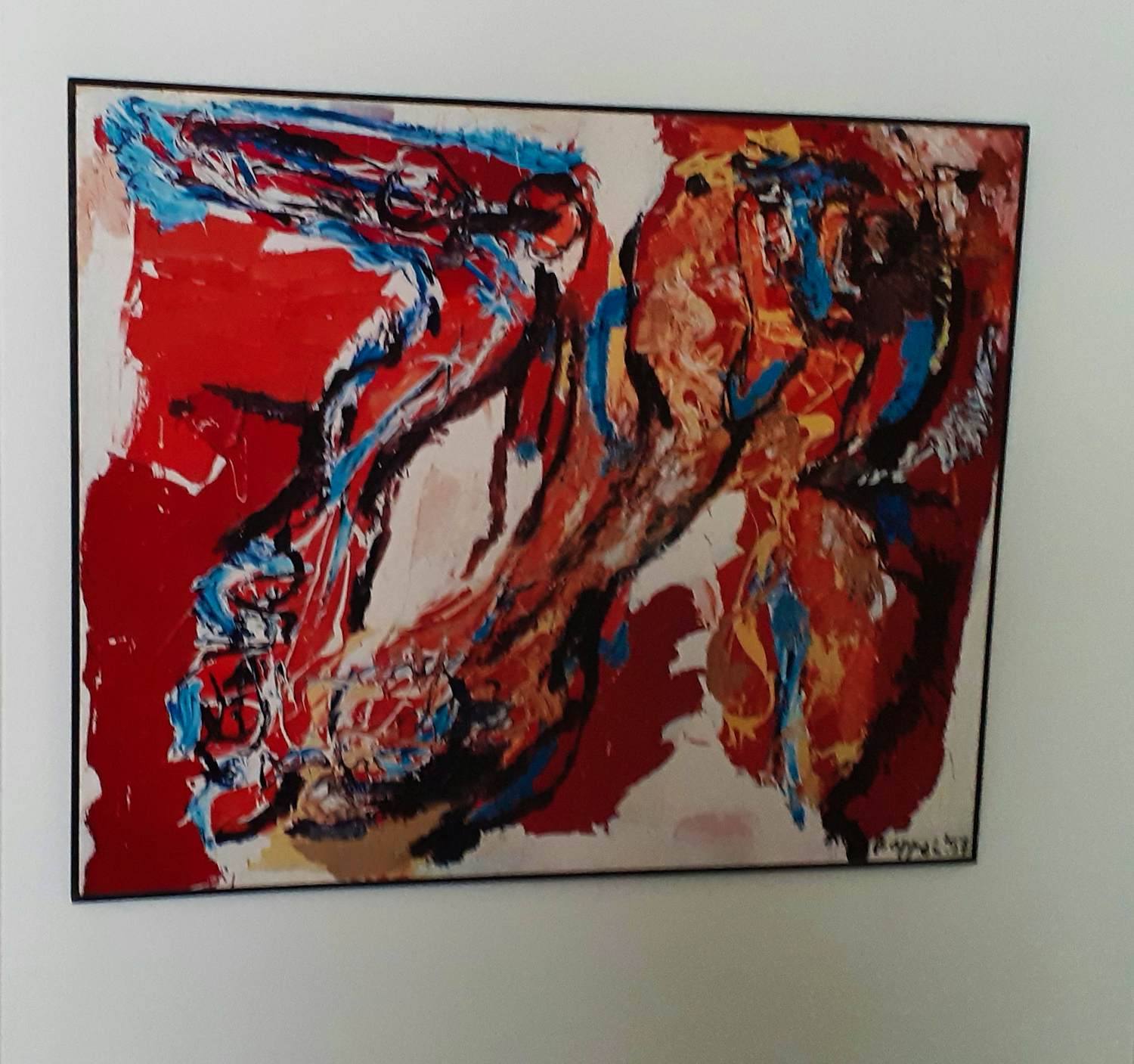 Karel Appel - 'Vrouw en Struisvogel 'op houten paneel verkocht voor € 175!