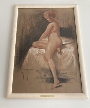 Jacob van Rossum - Vrouwelijk naakt op bed & vrouwelijk naakt voor gordijn kopen? Bied vanaf 1!