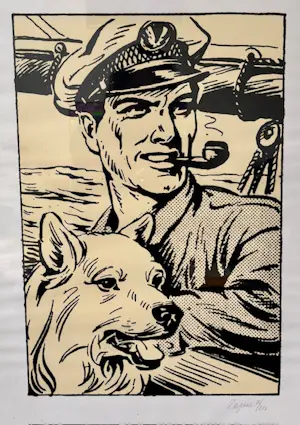 Pieter Kuhn - Kapitein Rob met hond Skip kopen? Bied vanaf 50!