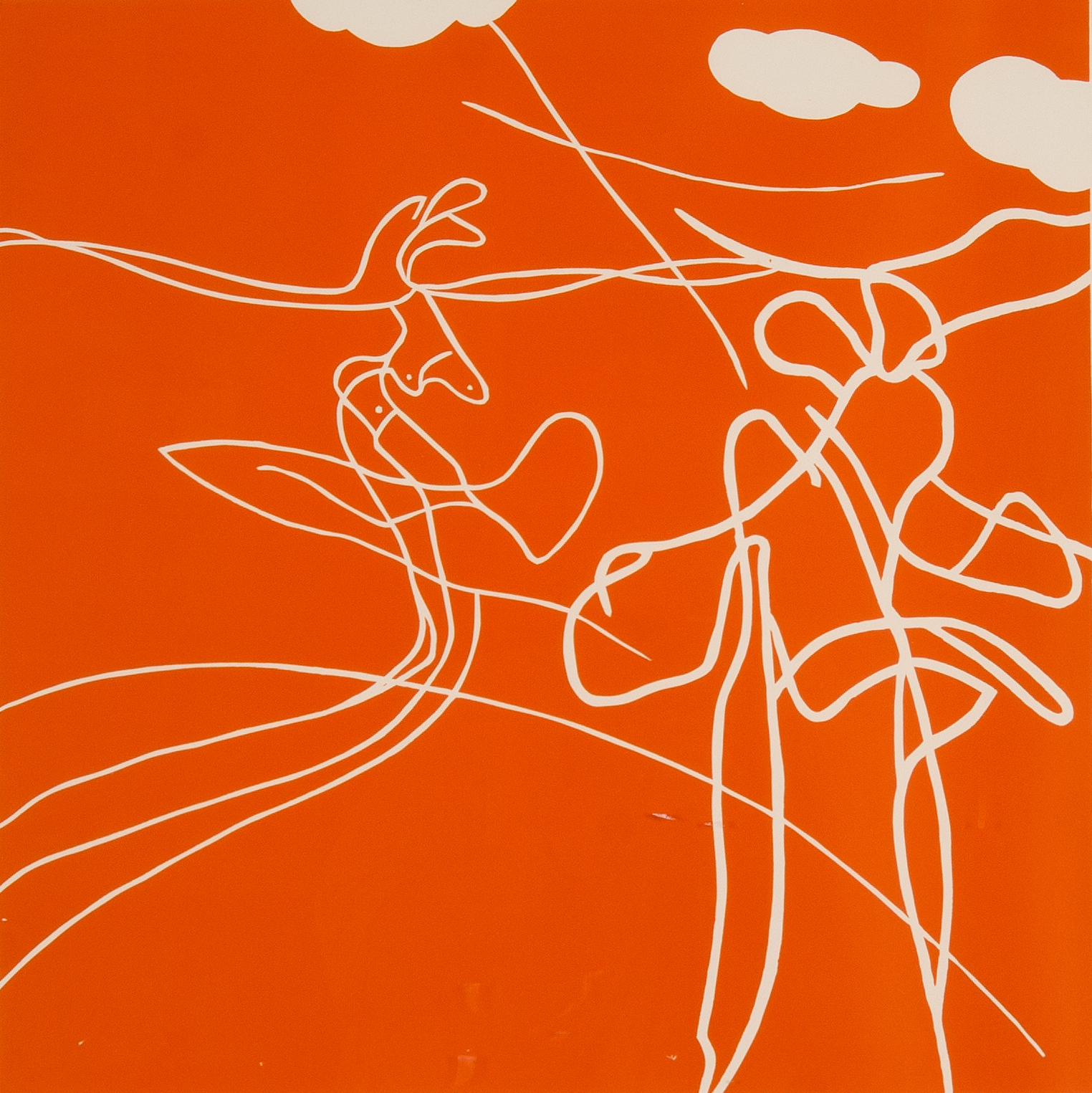 Jules Bekker - Skating girls Orange - Zeefdruk op papier - oplage 4/10 ex. - BKR Den Haag kopen? Bied vanaf 10!